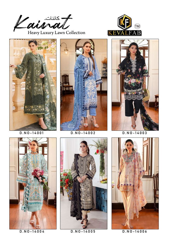 Kainat Vol 14 By Keval Fab Lawn Cotton Pakistani Dress Material Wholesale Online